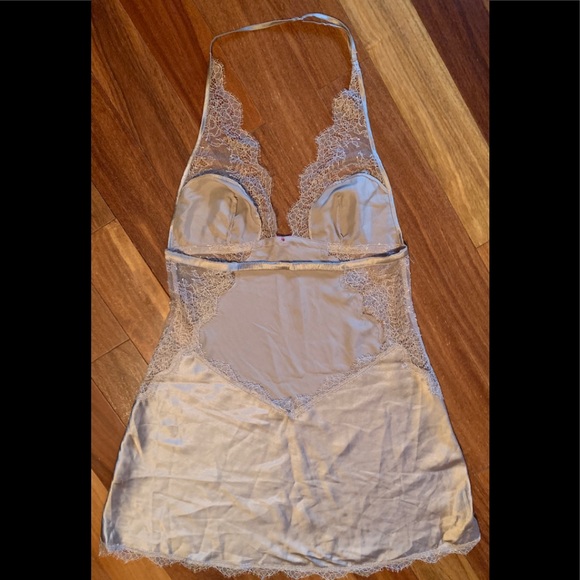 Victoria's Secret Satin & Lace Halter Chemise M - Picture 3 of 7